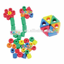 Hotsale kids plastic bead threading toys